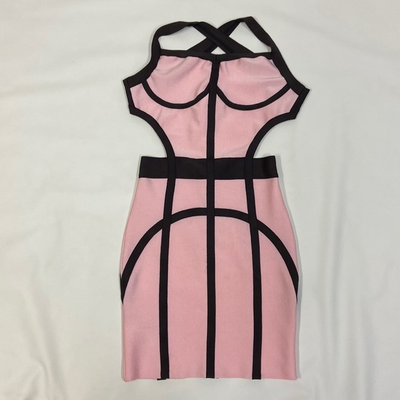 Bodycon Stretch Elasticity Bandage Backless cross ribbon, Sexy dress size XS - Picture 4 of 13